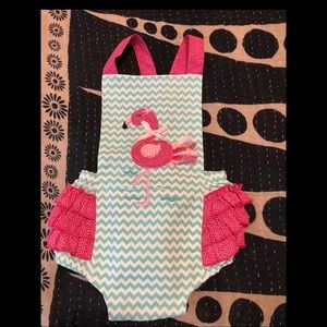 Indigo Soul Pink Flamingo Bubble Romper